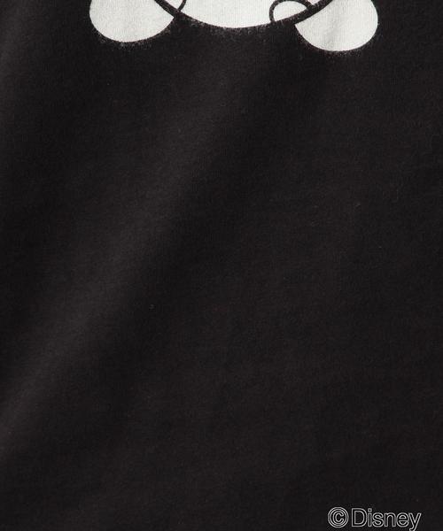 coen（コーエン）の「コーエン別注Disney（ディズニー）Mickey抜染プリントＴシャツ（Tシャツ/カットソー・レディース・ブラック/ネイビー・LARGE/MEDIUM）」の6枚目の写真