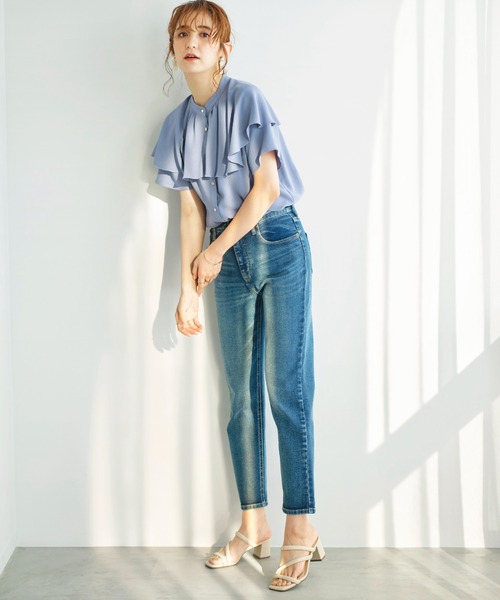 GeeRA（ジーラ）の「ケープデザインブラウス（シャツ/ブラウス・レディース・オフホワイト/ブルー/ブラック/ミント・MEDIUM/LARGE/X-LARGE）」の18枚目の写真