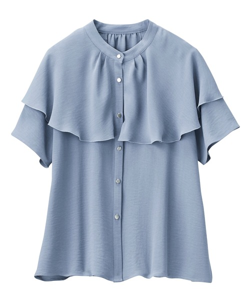 GeeRA（ジーラ）の「ケープデザインブラウス（シャツ/ブラウス・レディース・オフホワイト/ブルー/ブラック/ミント・MEDIUM/LARGE/X-LARGE）」の20枚目の写真