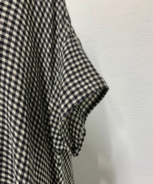 BEARDSLEY（ビアズリー）の「コットンリネンギンガムチェックワンピース（ワンピース・レディース・グレー/ブラック・FREE）」の10枚目の写真