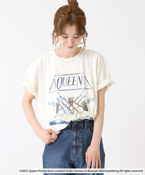B.C STOCK（ベーセーストック）の「【GOOD ROCK SPEED/グッドロックスピード】QUEEN TEE（Tシャツ/カットソー・レディース・ブラック/ブルー/ブラック系その他/ホワイト・FREE）」の15枚目の写真