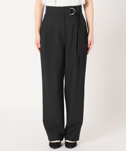 SLOBE IENA（スローブイエナ）の「PL/CO/LIツイルダブルDカンベルトトラウザー（その他パンツ・レディース・ブラック/ブラウン・38/36）」の11枚目の写真