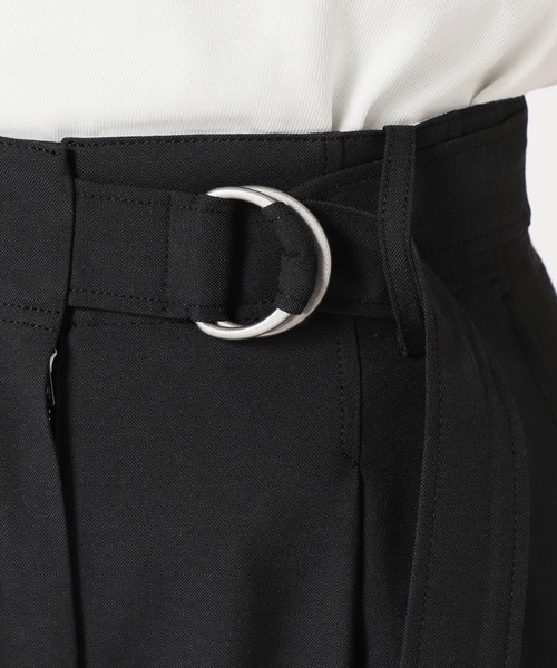 SLOBE IENA（スローブイエナ）の「PL/CO/LIツイルダブルDカンベルトトラウザー（その他パンツ・レディース・ブラック/ブラウン・38/36）」の19枚目の写真