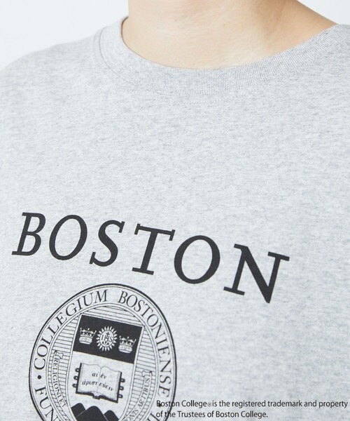 FREAK'S STORE（フリークスストア）の「▽【WEB限定】BOSTON×FREAK'S STORE/ボストン  別注BOSTONエンブレムTシャツ（Tシャツ/カットソー・レディース・グレー/レッド/オフホワイト・ﾌﾘ-）」の9枚目の写真