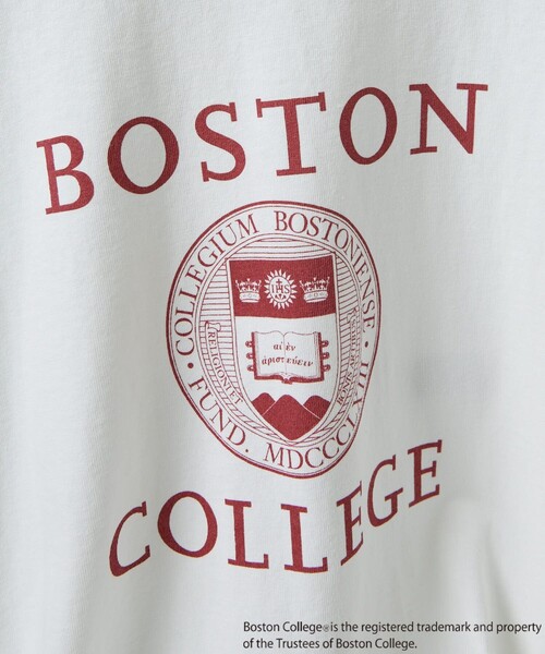 FREAK'S STORE（フリークスストア）の「▽【WEB限定】BOSTON×FREAK'S STORE/ボストン  別注BOSTONエンブレムTシャツ（Tシャツ/カットソー・レディース・グレー/レッド/オフホワイト・ﾌﾘ-）」の16枚目の写真