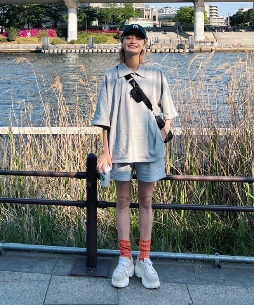 AMAIL(アマイル)の「Relax street setup(ポロシャツ・レディース・ブラック/グレー・FREE)」の19枚目の写真