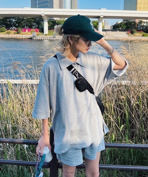 AMAIL(アマイル)の「Relax street setup(ポロシャツ・レディース・ブラック/グレー・FREE)」の17枚目の写真