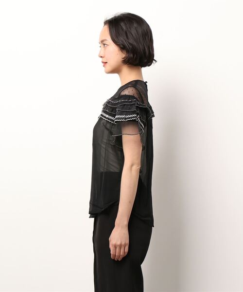 epine(エピヌ)の「frill see-through blouse(シャツ/ブラウス・レディース・ブラック・FREE)」の10枚目の写真