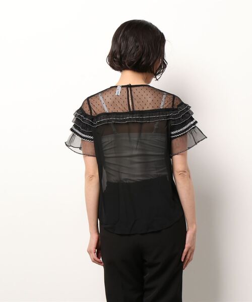epine(エピヌ)の「frill see-through blouse(シャツ/ブラウス・レディース・ブラック・FREE)」の4枚目の写真