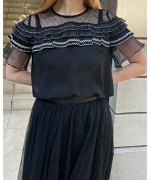 frill see-through blouse