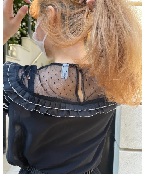 epine(エピヌ)の「frill see-through blouse(シャツ/ブラウス・レディース・ブラック・FREE)」の15枚目の写真