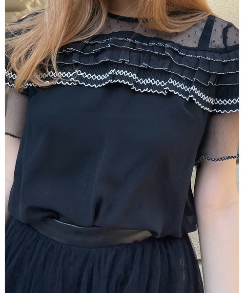 epine(エピヌ)の「frill see-through blouse(シャツ/ブラウス・レディース・ブラック・FREE)」の22枚目の写真