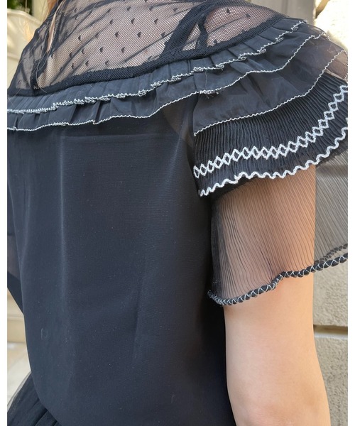 epine(エピヌ)の「frill see-through blouse(シャツ/ブラウス・レディース・ブラック・FREE)」の7枚目の写真