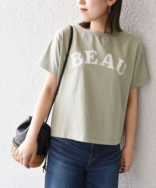 SHIPS(シップス)の「*フレンチロゴカレッジショートTEE◆(Tシャツ/カットソー・レディース・チャコールグレー/ライトホワイト/ミント/ライトオリーブ・ONE SIZE)」の4枚目の写真