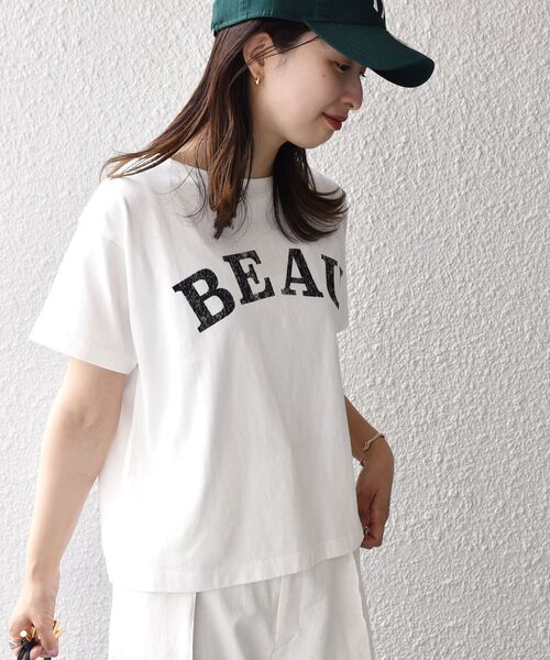 SHIPS(シップス)の「*フレンチロゴカレッジショートTEE◆(Tシャツ/カットソー・レディース・チャコールグレー/ライトホワイト/ミント/ライトオリーブ・ONE SIZE)」の21枚目の写真