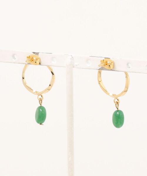 petitcro（プティクロ）の「＊petitcro＊　ゴールドサークルピアス（ピアス（両耳用）・レディース・グレー/グリーン/ホワイト系その他/ブルー/ホワイト系その他2・ONE SIZE）」の7枚目の写真