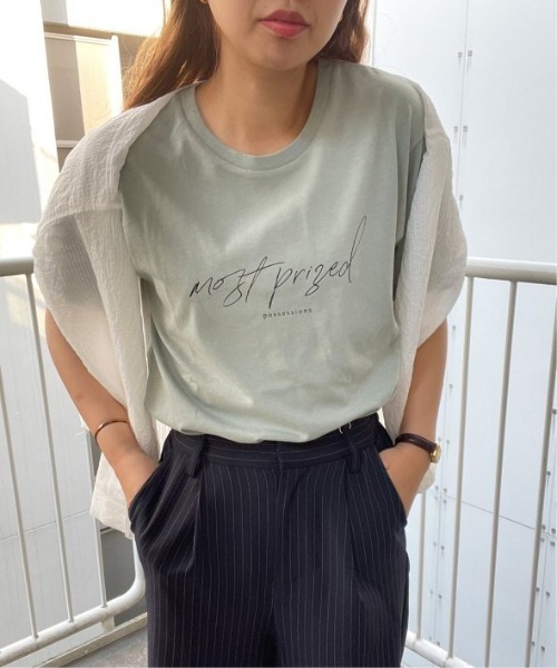 ikka(イッカ)の「ロゴプリントT(Tシャツ/カットソー・レディース・ホワイト/ブラック/オフホワイト/ミント/その他1・S/M/L)」の4枚目の写真