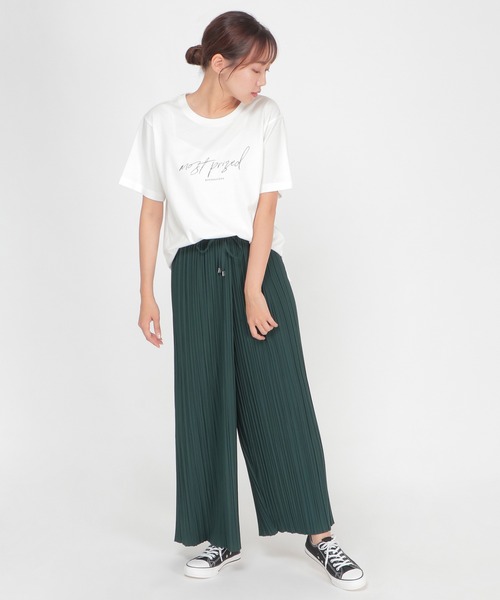 ikka(イッカ)の「ロゴプリントT(Tシャツ/カットソー・レディース・ホワイト/ブラック/オフホワイト/ミント/その他1・S/M/L)」の6枚目の写真