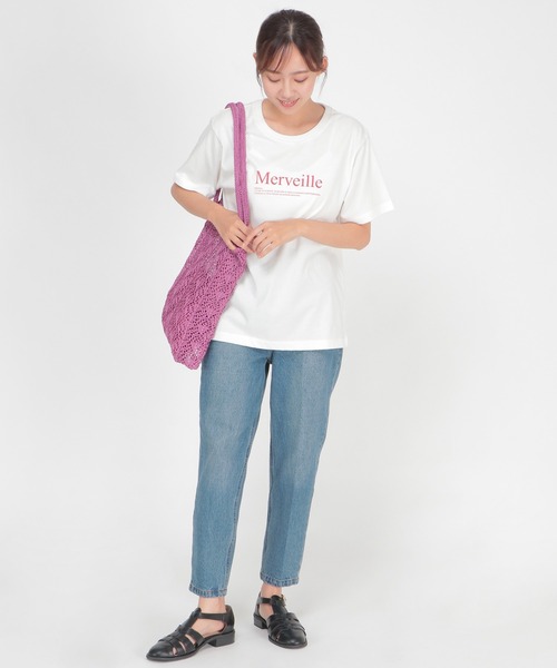 ikka(イッカ)の「ロゴプリントT(Tシャツ/カットソー・レディース・ホワイト/ブラック/オフホワイト/ミント/その他1・S/M/L)」の8枚目の写真