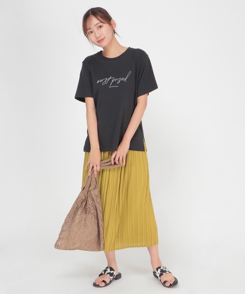 ikka(イッカ)の「ロゴプリントT(Tシャツ/カットソー・レディース・ホワイト/ブラック/オフホワイト/ミント/その他1・S/M/L)」の10枚目の写真