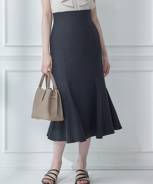 12Twelve Agenda（トゥエルブ　アジェンダ）の「ハイウエストマーメイドロングスカート（スカート・レディース・ブラウン/ブラック/グレイッシュベージュ・M/S）」の2枚目の写真