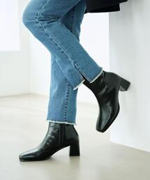 green label relaxing | 【矢野未希子さん着用】[7days]スクエア ショートブーツ(5.5cmヒール) -撥水-(ブーツ)