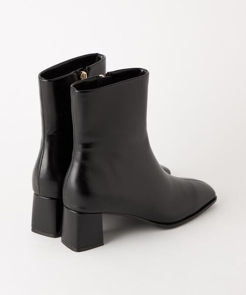 green label relaxing（グリーンレーベルリラクシング）の「[7days]スクエア ショートブーツ(5.5cmヒール) -撥水-（ブーツ・レディース・ブラック/ダークブラウン/オフホワイト/クリーム/モカ・S/M/L/XL/XS）」の11枚目の写真