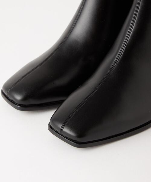 green label relaxing（グリーンレーベルリラクシング）の「[7days]スクエア ショートブーツ(5.5cmヒール) -撥水-（ブーツ・レディース・ブラック/ダークブラウン/オフホワイト/クリーム/モカ・S/M/L/XL/XS）」の12枚目の写真