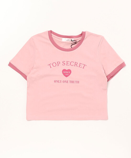 Auntie Rosa(アンティローザ)の「リブカラーチビTシャツ(Tシャツ/カットソー・レディース・ホワイト/ピンク・FREE)」の12枚目の写真