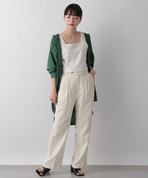 LOWRYS FARM（ローリーズファーム）の「シャーリングスクエアビスチェ　347264（その他トップス・レディース・ブラック/ブルー/アイボリー/ボルドー・FREE）」の5枚目の写真