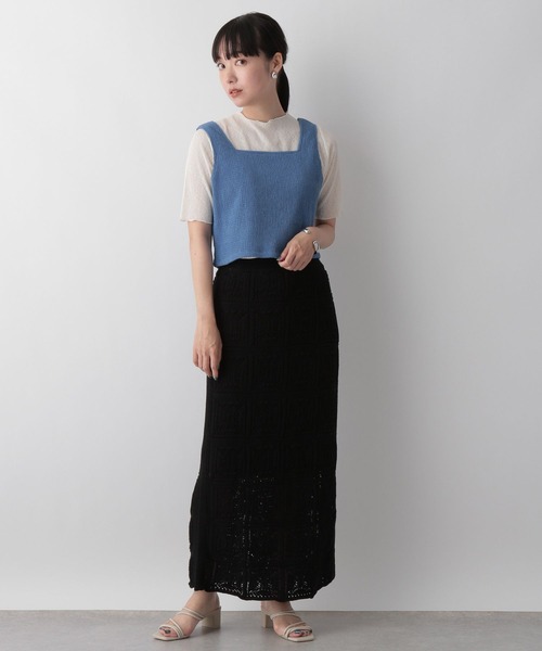 LOWRYS FARM（ローリーズファーム）の「シャーリングスクエアビスチェ　347264（その他トップス・レディース・ブラック/ブルー/アイボリー/ボルドー・FREE）」の11枚目の写真