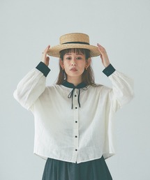 and R | リボンカラーショートブラウス(シャツ/ブラウス)