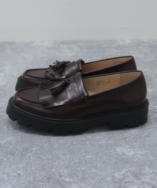 fredy emue（フレディエミュ）の「【ARTESANOS/アルテサノス】 チャンキーソールタッセルローファー（ローファー・レディース・ボルドー/キナリ・38/37）」の5枚目の写真