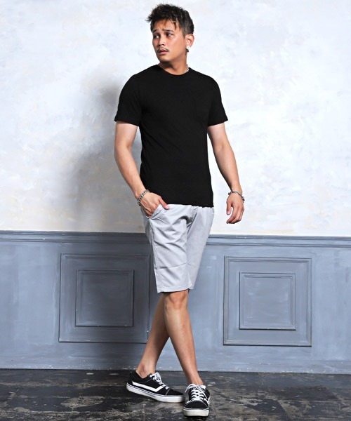 LUXSTYLE(ラグスタイル)の「無地ポケット付きクルーネック半袖Tシャツ(Tシャツ/カットソー・メンズ・ホワイト/ブラック/ネイビー/グレー/カーキ/イエロー系その他/ピンク系その他/ライトピンク・L/XL/M)」の20枚目の写真