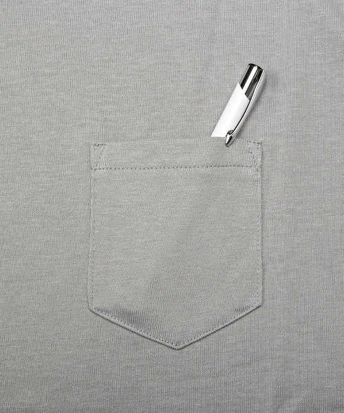 LUXSTYLE(ラグスタイル)の「無地ポケット付きクルーネック半袖Tシャツ(Tシャツ/カットソー・メンズ・ホワイト/ブラック/ネイビー/グレー/カーキ/イエロー系その他/ピンク系その他/ライトピンク・L/XL/M)」の13枚目の写真