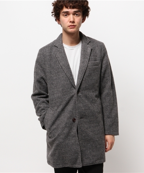 OUTLET(アウトレット)の「【WHO'S WHO gallery】GGスライバーチェスターコート(チェスターコート・メンズ・ブラック/アイボリー/ネイビー/グレー・MEDIUM/LARGE)」の2枚目の写真