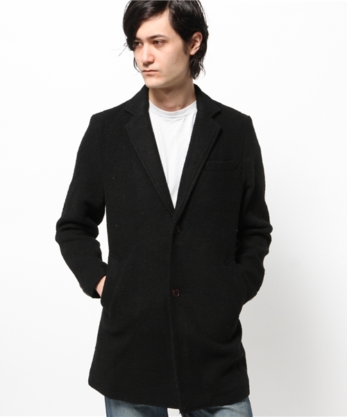 OUTLET(アウトレット)の「【WHO'S WHO gallery】GGスライバーチェスターコート(チェスターコート・メンズ・ブラック/アイボリー/ネイビー/グレー・MEDIUM/LARGE)」の1枚目の写真