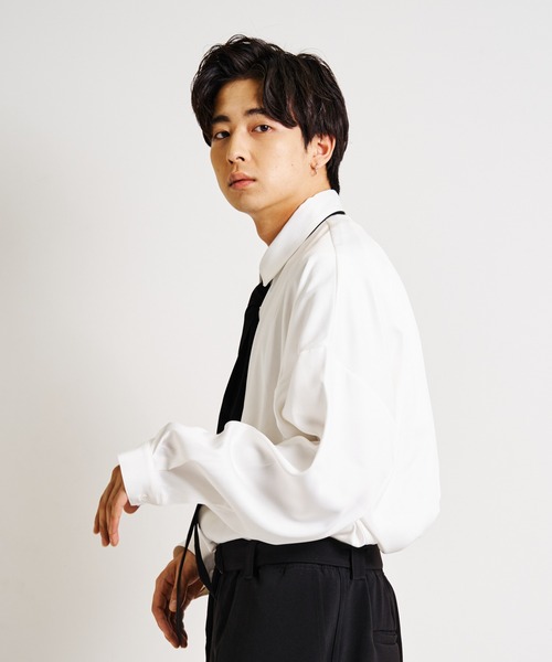 JACKROSE（ジャックローズ）の「JE-ネクタイ-LSシャツ（シャツ/ブラウス・メンズ・ホワイト/ブラック/グレー・M/L）」の16枚目の写真