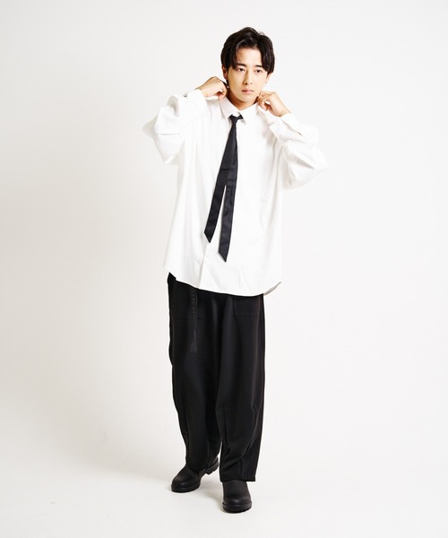 JACKROSE（ジャックローズ）の「JE-ネクタイ-LSシャツ（シャツ/ブラウス・メンズ・ホワイト/ブラック/グレー・M/L）」の17枚目の写真