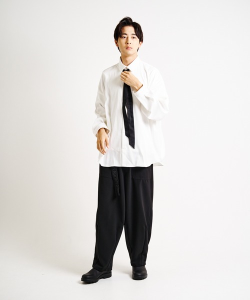 JACKROSE（ジャックローズ）の「JE-ネクタイ-LSシャツ（シャツ/ブラウス・メンズ・ホワイト/ブラック/グレー・M/L）」の18枚目の写真