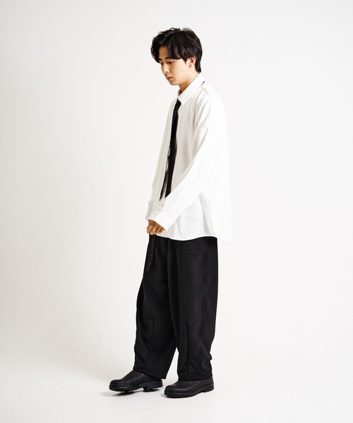 JACKROSE（ジャックローズ）の「JE-ネクタイ-LSシャツ（シャツ/ブラウス・メンズ・ホワイト/ブラック/グレー・M/L）」の19枚目の写真