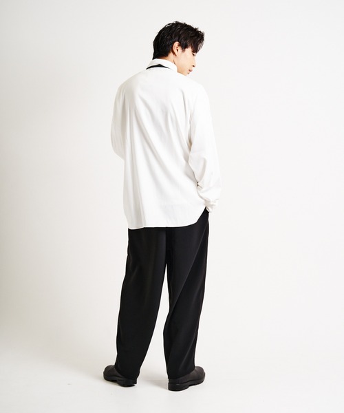 JACKROSE（ジャックローズ）の「JE-ネクタイ-LSシャツ（シャツ/ブラウス・メンズ・ホワイト/ブラック/グレー・M/L）」の9枚目の写真