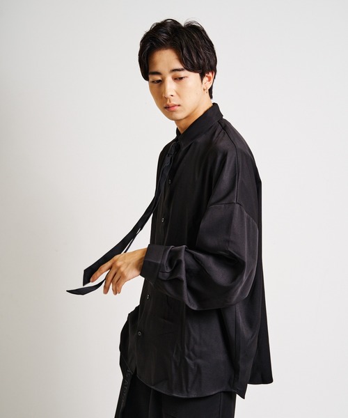 JACKROSE（ジャックローズ）の「JE-ネクタイ-LSシャツ（シャツ/ブラウス・メンズ・ホワイト/ブラック/グレー・M/L）」の11枚目の写真