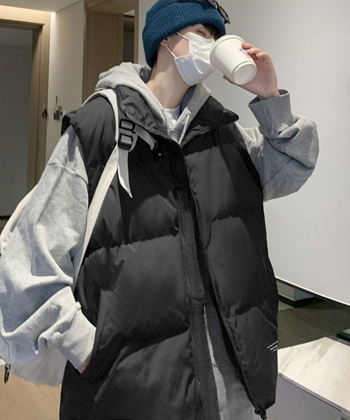 EPICKS（エピックス）の「中綿ベスト（ダウンベスト・レディース・ブラック/アイボリー・L/M）」の4枚目の写真