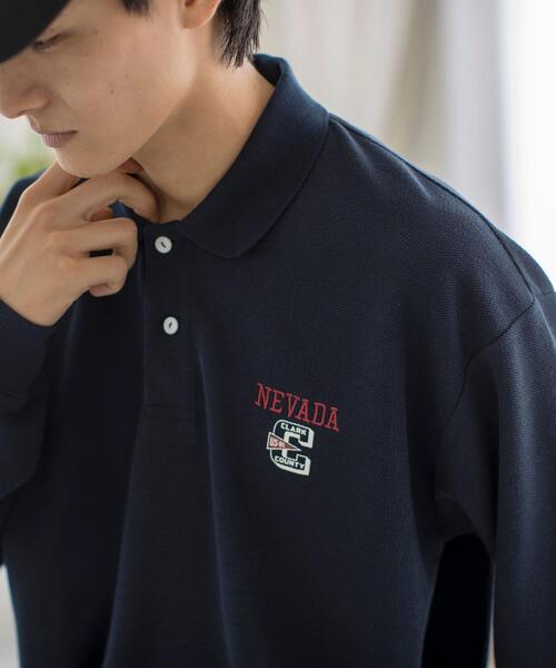 coen(コーエン)の「カレッジ刺繍ポロシャツ(ポロシャツ・メンズ・ホワイト/ネイビー・SMALL/MEDIUM/LARGE/X-LARGE)」の8枚目の写真