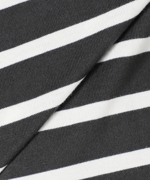 B.C STOCK（ベーセーストック）の「クルーネック ボーダーロンT（Tシャツ/カットソー・レディース・ブラック/パープル/ネイビー・FREE）」の22枚目の写真