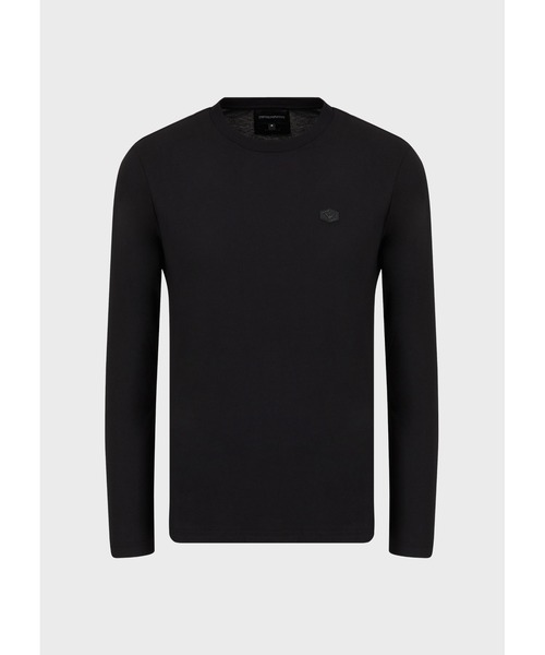EMPORIO ARMANI（エンポリオアルマーニ）の「【エンポリオ アルマーニ】長袖Tシャツ ストレッチスーピマジャージー製 マイクロロゴパッチ（Tシャツ/カットソー・メンズ・ブラック/ホワイト系その他/ネイビー・SMALL/MEDIUM/LARGE/X-LARGE/X-SMALL）」の21枚目の写真