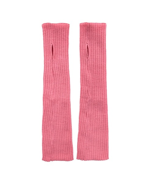 andme（アンドミー）の「リブニットアームウォーマー（アームカバー・レディース・オレンジ/チャコールグレー/ライトベージュ/グリーン/ピンク/ブルー/ベージュ・FREE）」の12枚目の写真