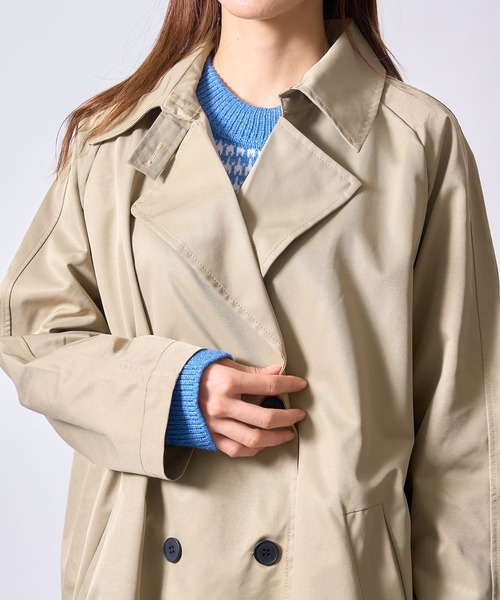 SETUP7(セットアップセブン)の「【SETUP7】ダブルボタントレンチコートSCCH205(トレンチコート・レディース・ブラック/グレー/グリーン/ベージュ・FREE)」の20枚目の写真