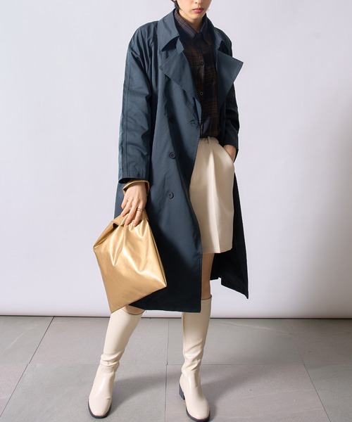 SETUP7(セットアップセブン)の「【SETUP7】ダブルボタントレンチコートSCCH205(トレンチコート・レディース・ブラック/グレー/グリーン/ベージュ・FREE)」の11枚目の写真